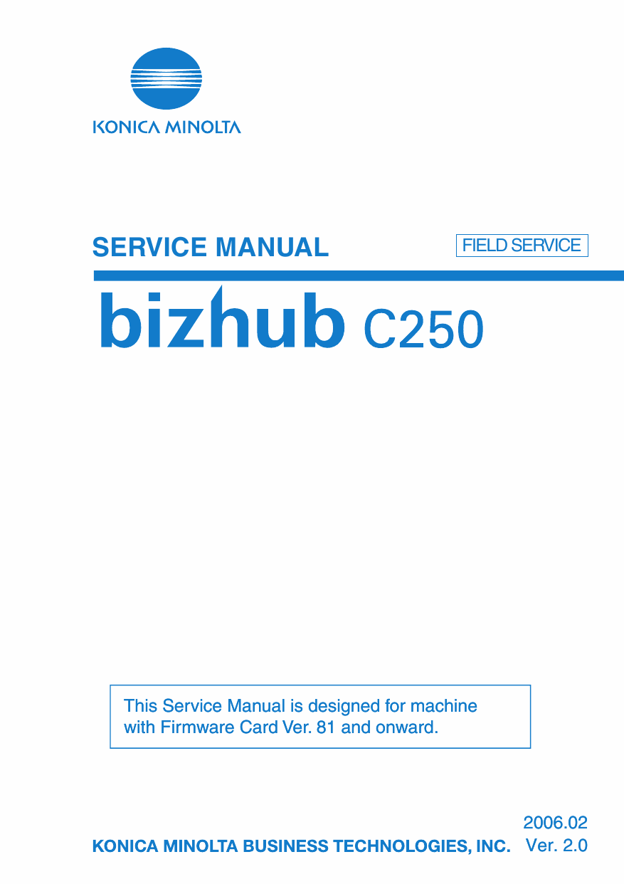 Konica-Minolta bizhub C250 FIELD-SERVICE Service Manual-1